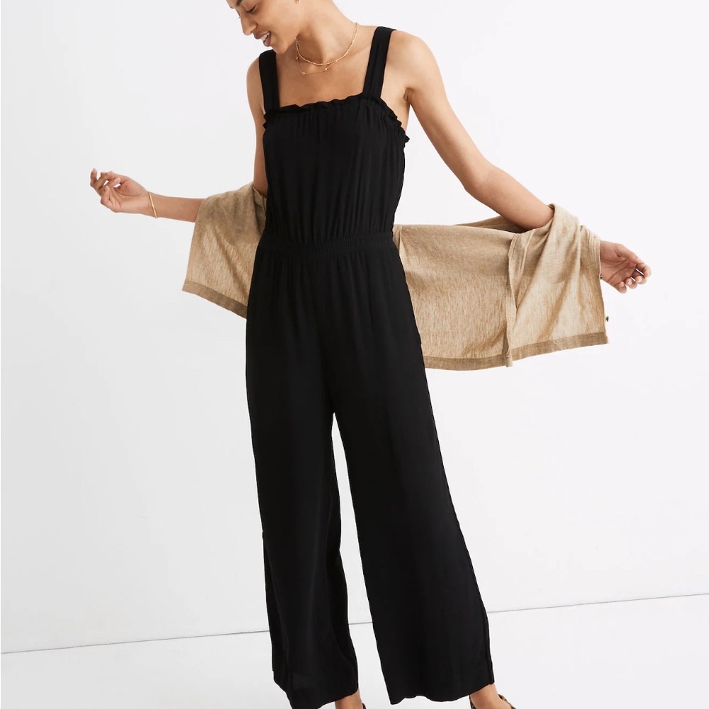 Madewell Smocked Tank Jumpsuit